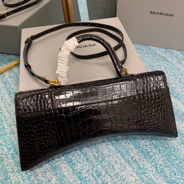 Ba*len*cia*ga hourglass stretched top handle bag
