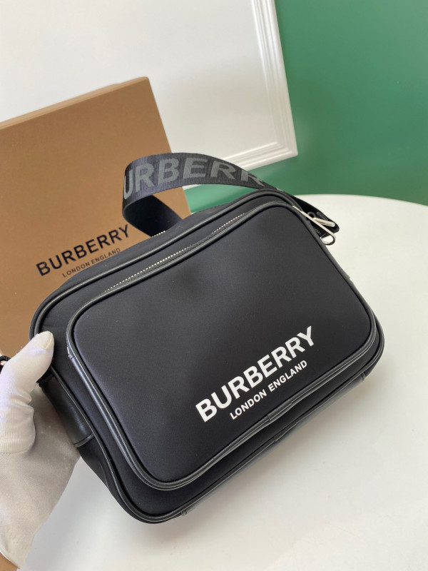 B**rry logo print nylon crossbody bag