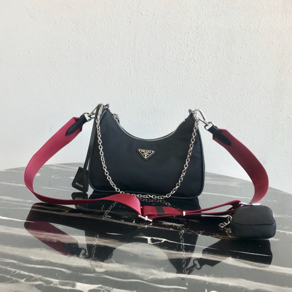 Pra*a nylon hobo bag