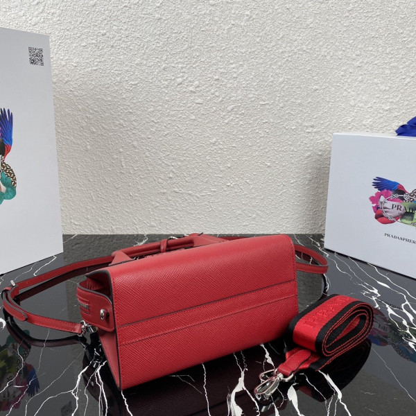 pra*a saffiano leather pra*a monoCh*0me bag