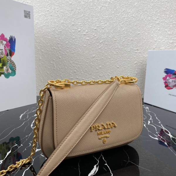 Pra*a saffiano leather