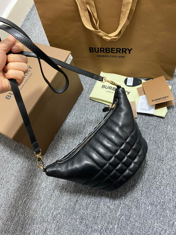 B**rry small quilted lambskin crescent lola bag