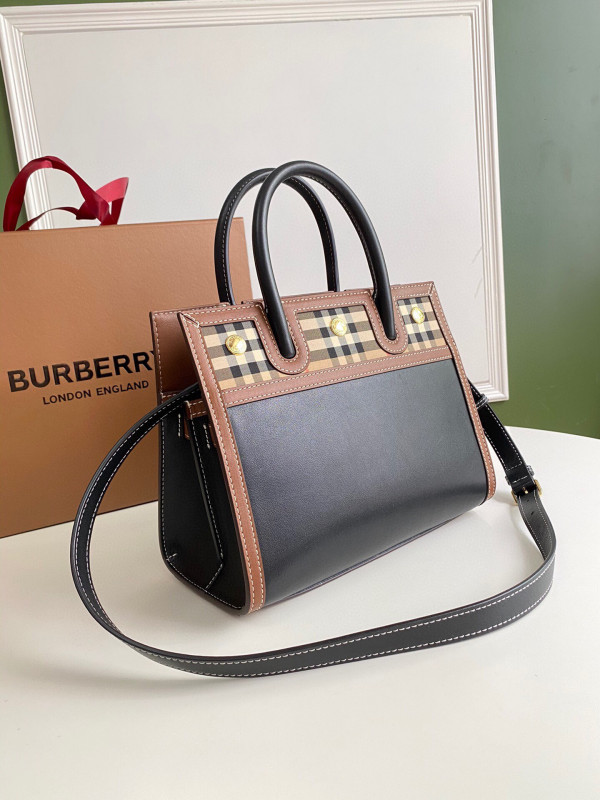 B**rry mini vintage check two-handle title bag