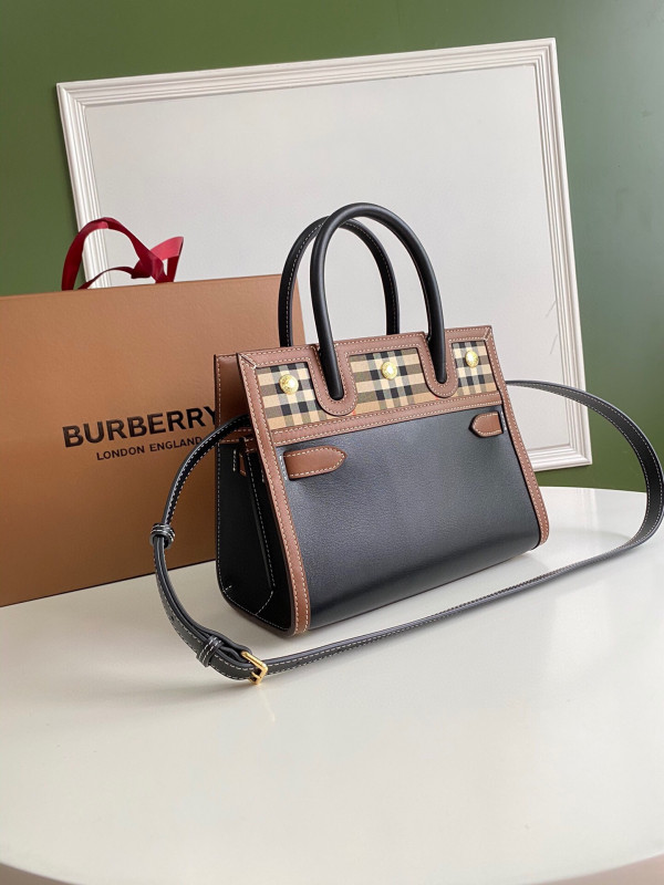 B**rry mini vintage check two-handle title bag