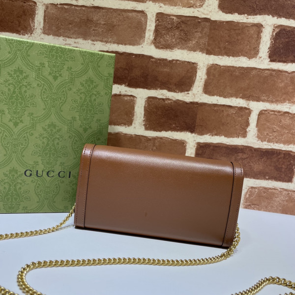 G*u*i diana chain wallet with bamboo