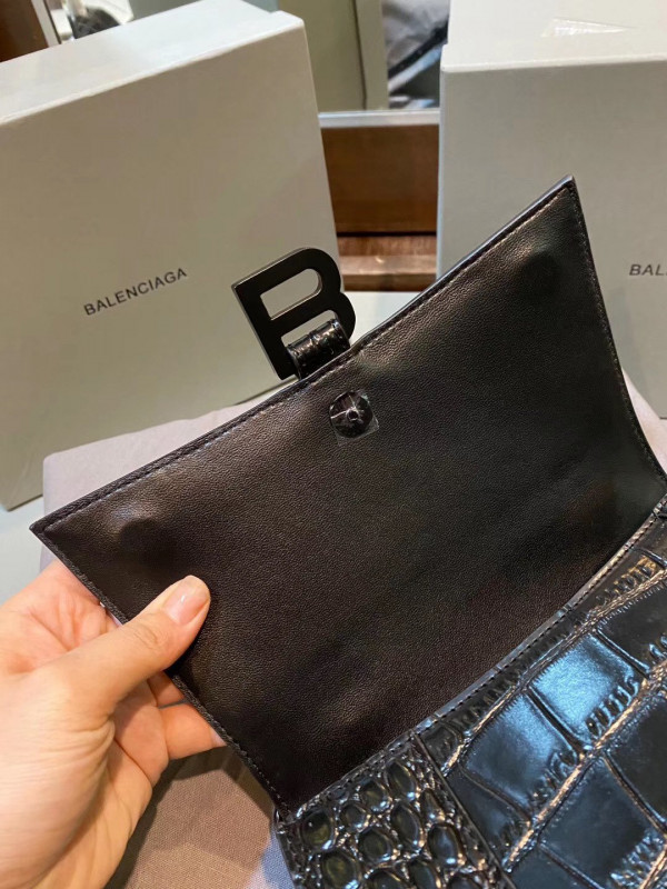 Ba*len*cia*ga hourglass xs top handle bag