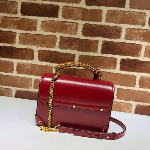 G*u*i padlock gg small bamboo shoulder bag