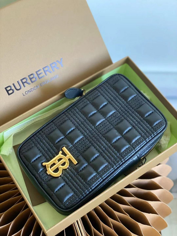 B**rry quilted lambskin lola pouch with chain strap