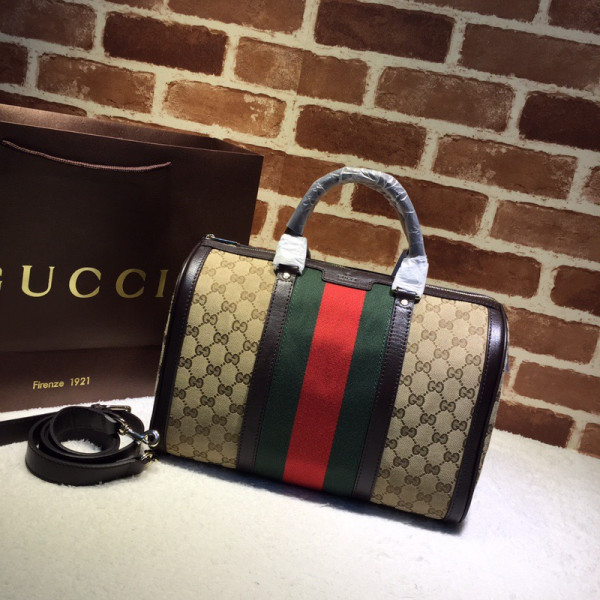 G*u*i vintage web original gg boston bag