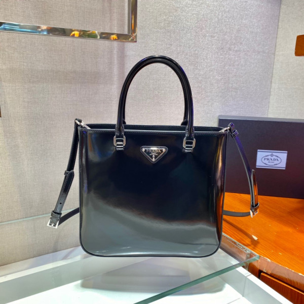 Pra*a large brushed leather tote