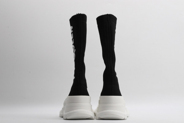 ale*d*r M*Q*en graffiti knit tread slick boot