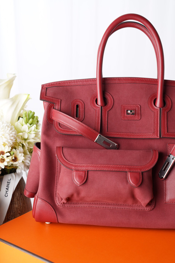 H**mes cargo birkin bag canvas and swift 35