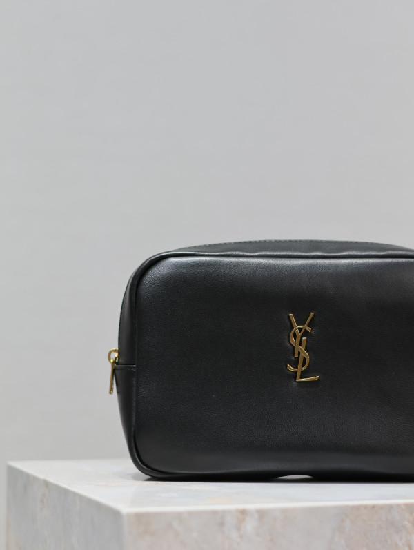 Y*L calypso cosmetic pouch in lambskin