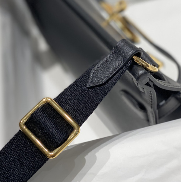 H**mes jypsiere mini bag in swift leather gris meyer