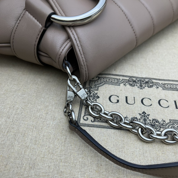 G*u*i horsebit chain big shoulder bag
