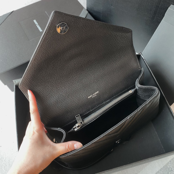 Y*L medium leather shoulder bag-24*17*6.5cm