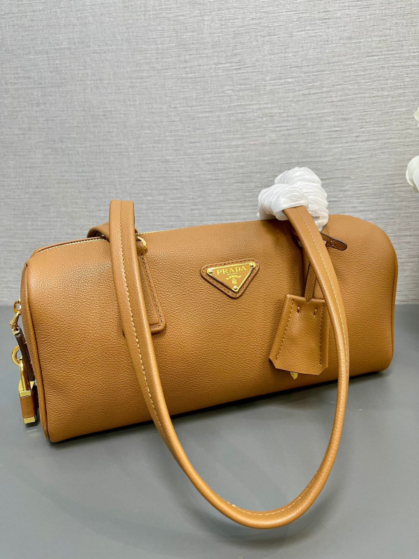 Pra*a re-nylon medium top-handle bag with padlock