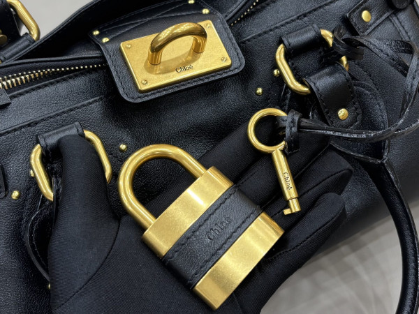 Chloe Paddington bag in grained leather - 36*18*18cm