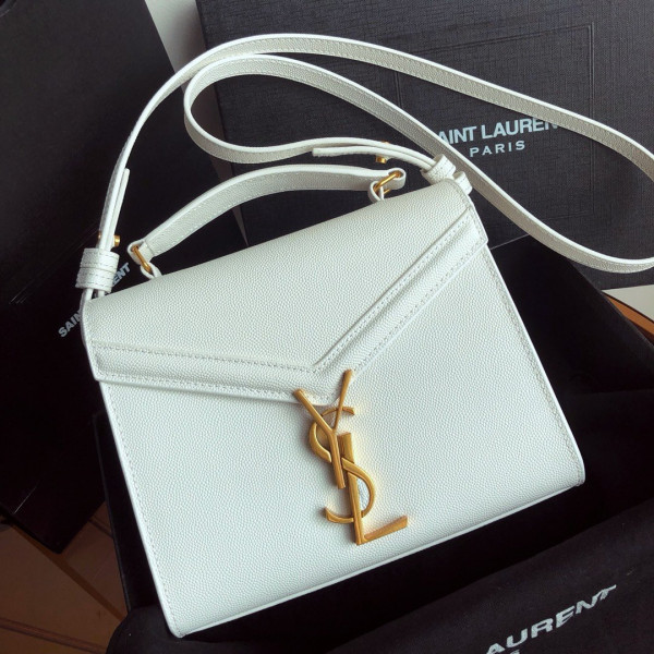 Y*L cassandra mini top handle bag in grain de poudre embossed leather