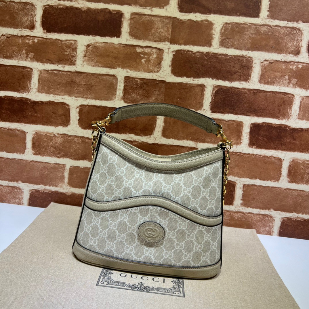 G*u*i large shoulder bag with interlocking g