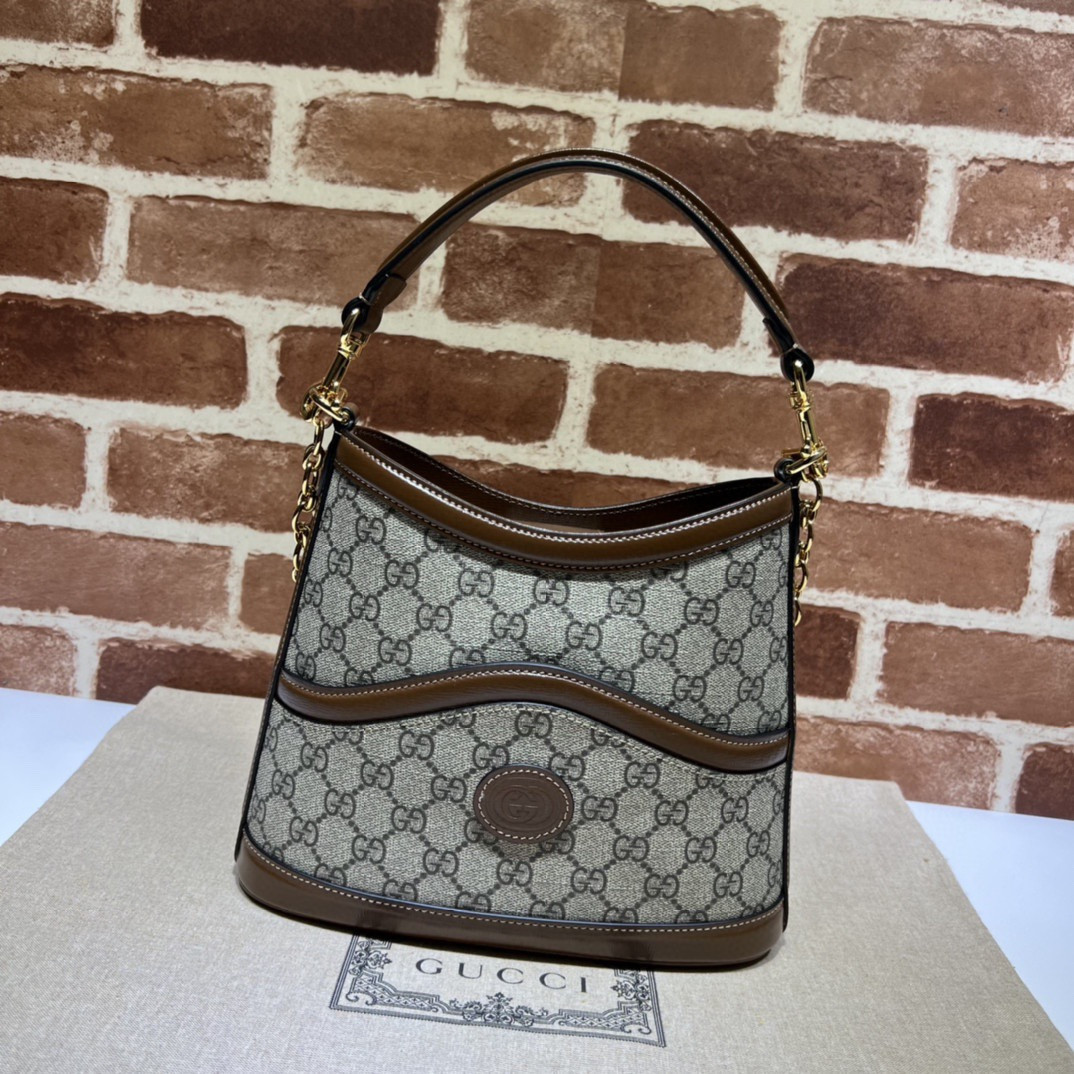 G*u*i large shoulder bag with interlocking g