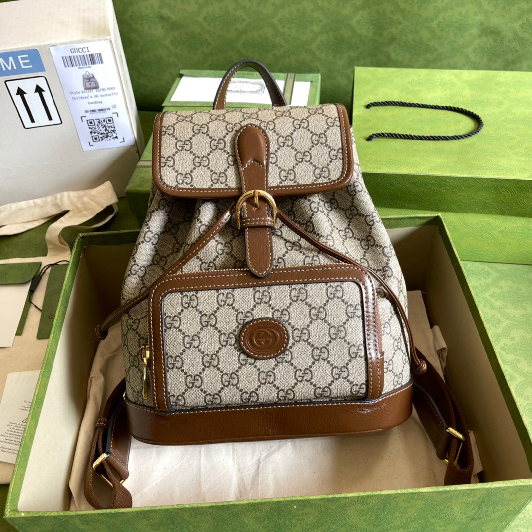 G*u*i backpack with interlocking g