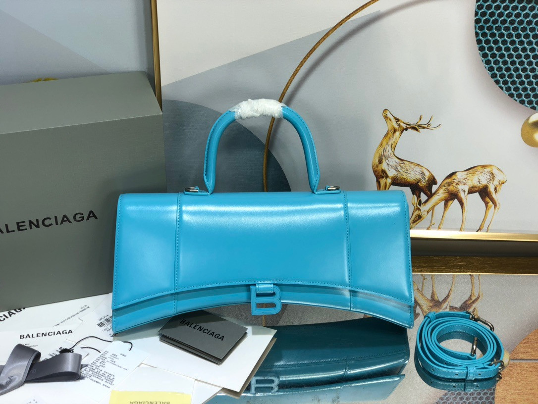 Ba*len*cia*ga hourglass stretched top handle bag