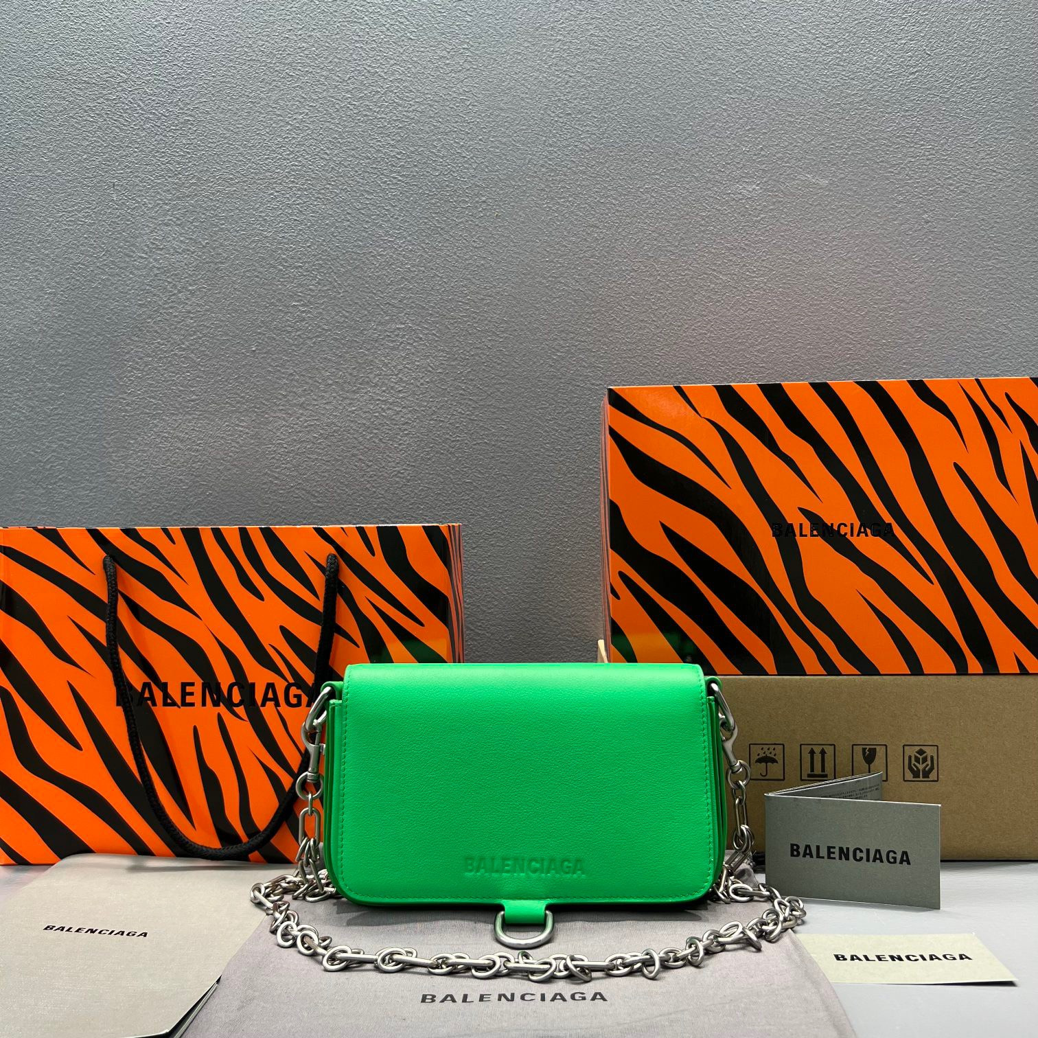 Ba*len*cia*ga bondage wallet with chain