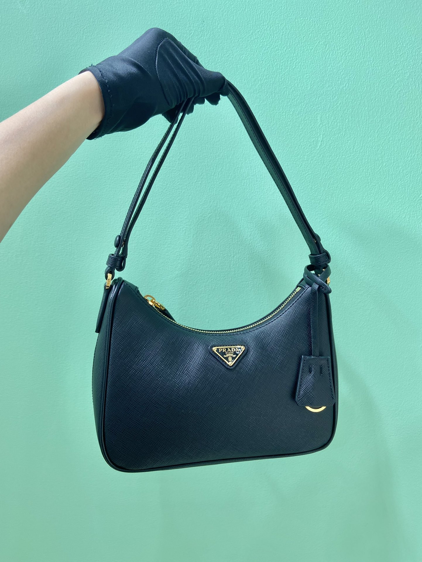 Pra*a re-edition saffiano leather mini bag