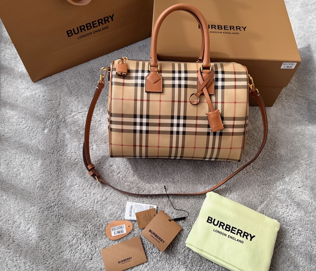 B**rry medium check bowling bag-30*15*21cm