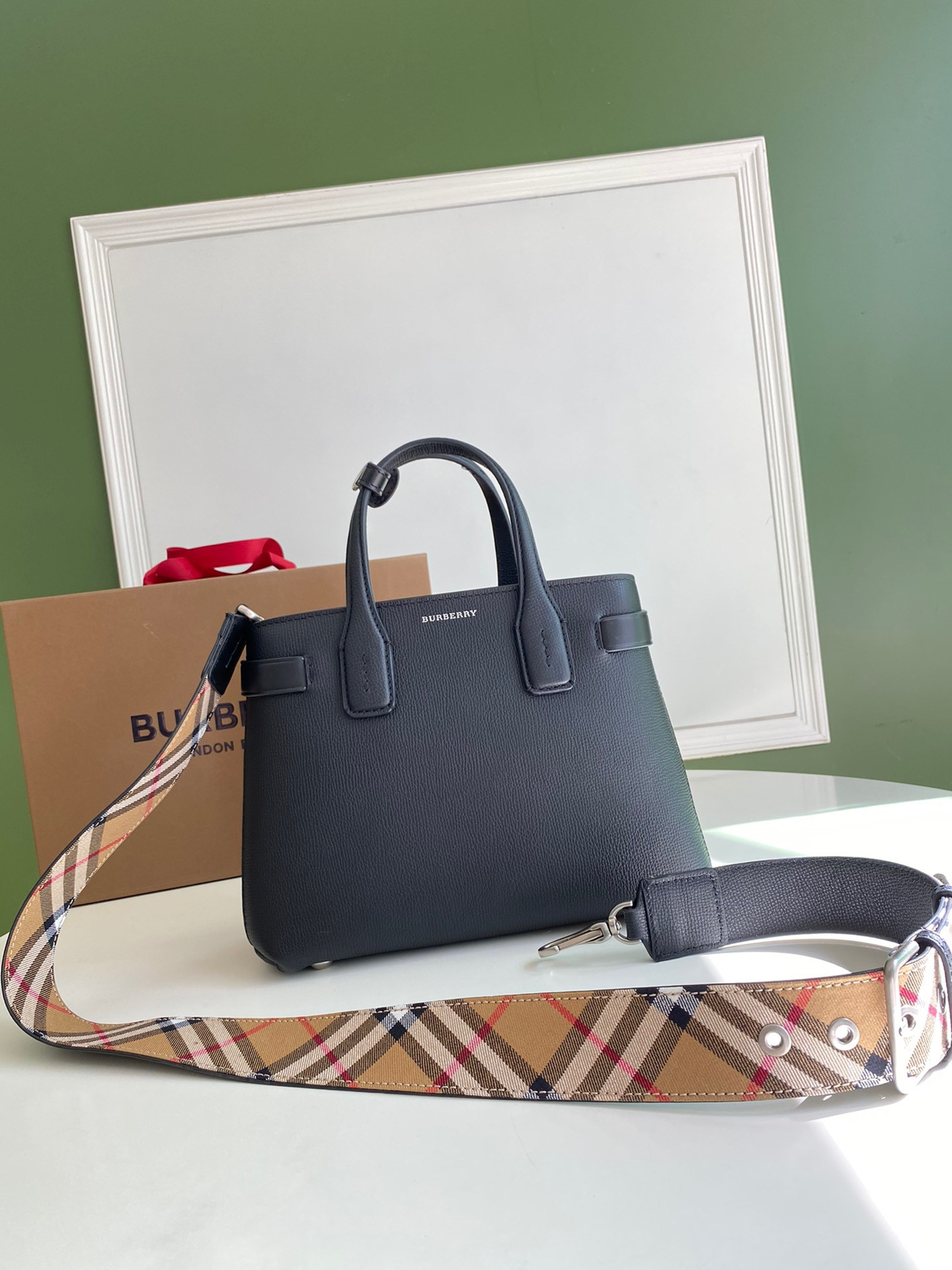 B**rry check bowling bag-26*12*19cm