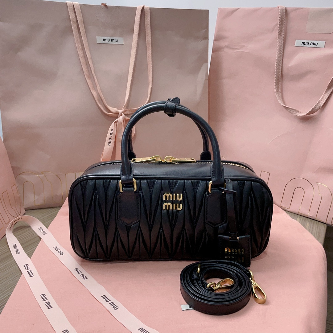 M*um*u arcadie matelassé nappa leather bag-xs/s/m