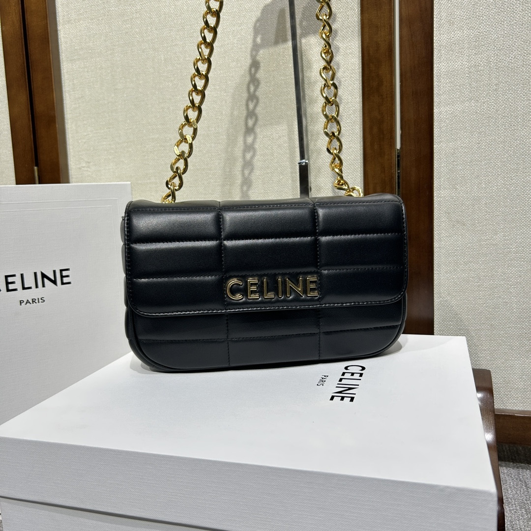 chain shoulder bag matelasse monoCh*0me celin*