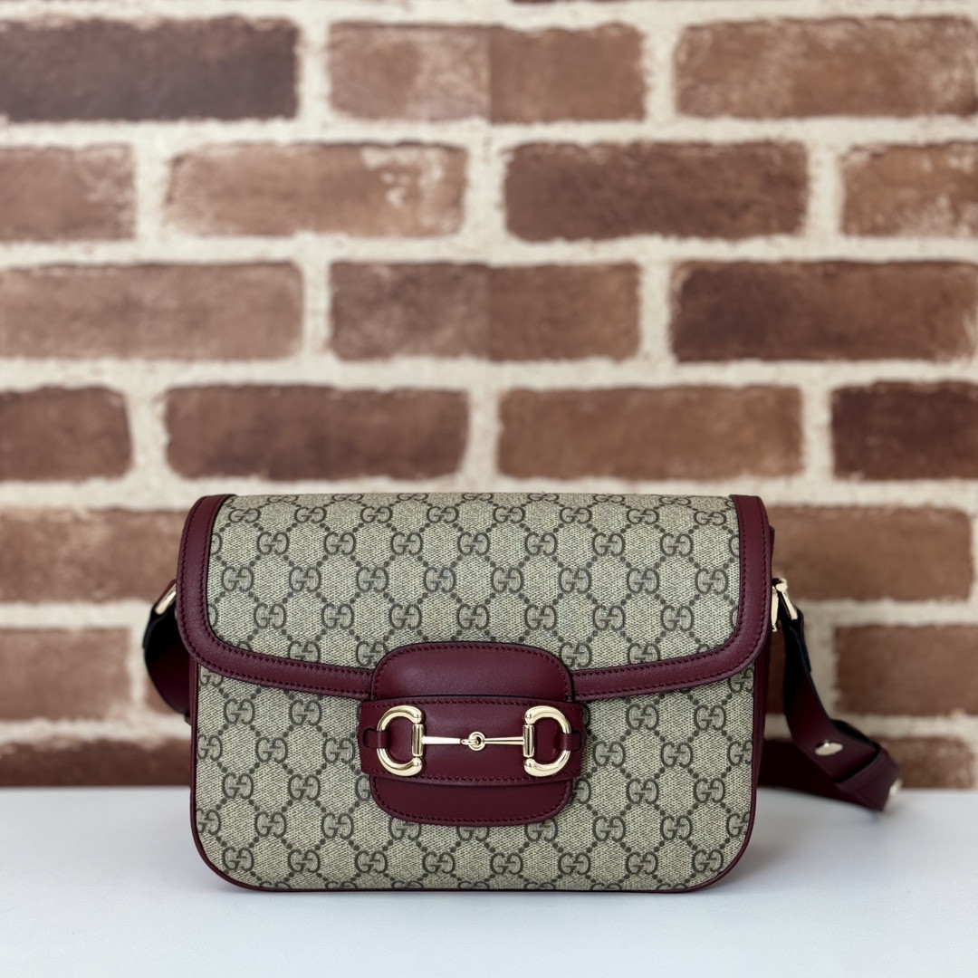 G*u*i horsebit 1955 soft small shoulder bag-25.9*17.5*9.9cm